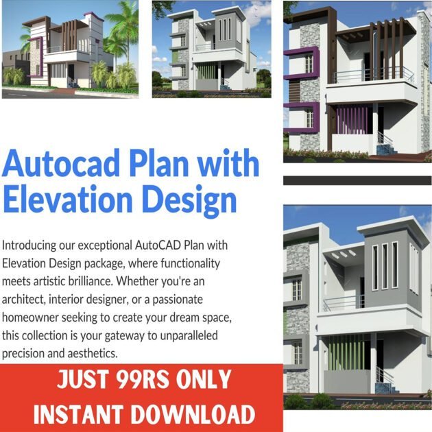 AutoCAD Plan with Elevation Design