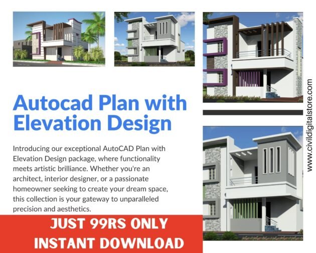 AutoCAD Plan with Elevation Design