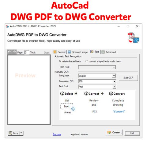AutoCad DWG PDF to DWG Converter