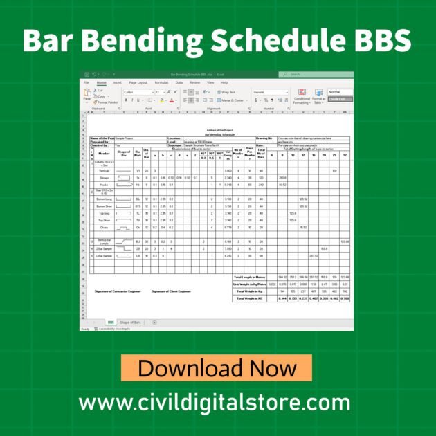 Bar Bending Schedule BBS