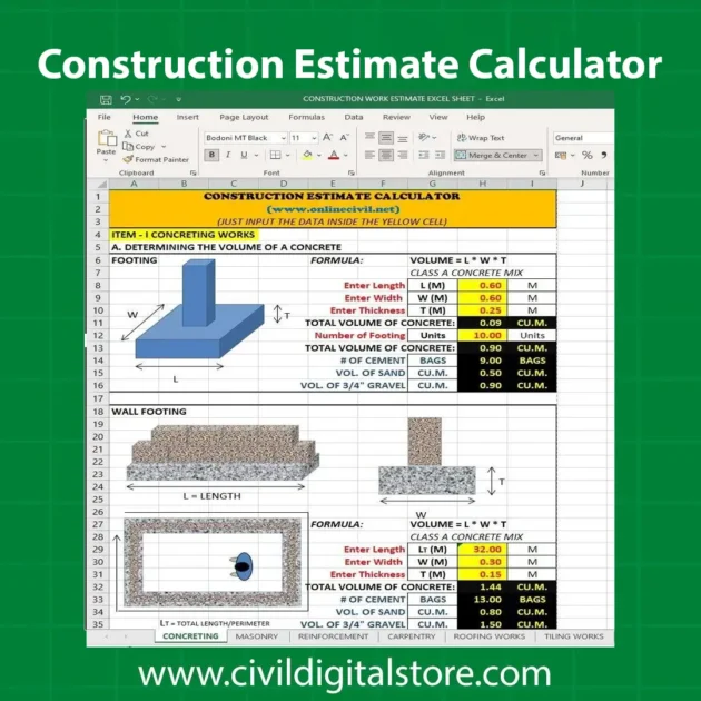 Construction Estimate Calculator